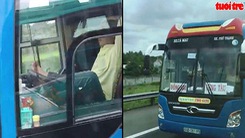 VIDEO: Tài xế xe khách lái xe bằng chân trên đường cao tốc Trung Lương
