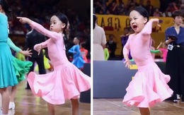 Em bé nhảy dancesport với hàng loạt biểu cảm hài hước