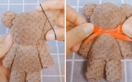 Cách làm gấu bông bằng 1 chiếc khăn tay