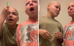 Chị gái cạo đầu để động viên em gái bị ung thư