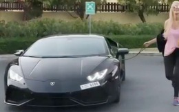 Người đẹp dắt siêu xe Lamborghini đi 'khám bệnh'
