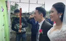Phì cười trước màn bắn pháo giấy đám cưới của 2 thanh niên