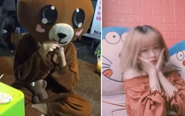 Cô gái mascot gấu 'nhẫn nhục' ăn 10 cây kẹo để khách trả tiền