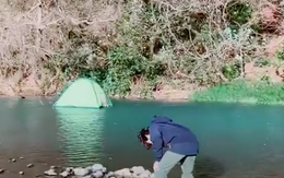Chàng trai lần đầu đi cắm trại, mải lo 'sống ảo' bị gió cuốn bay mất lều