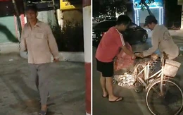 Cảm động chàng trai giúp đỡ gom ve chai cho cụ ông bị mất một tay giữa đêm khuya