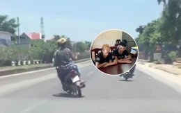 Nhóm quái xế kẹp ba, đầu trần 'đánh võng' ở Nghệ An và cái kết... bị bắt lên đồn!