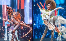 Khủng long, bò sữa, cá chép, bưởi da xanh... cứ thế nhảy xổ vào trang phục dân tộc Miss Grand Thailand 2020