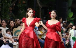 Chị em Cẩm Ly - Minh Tuyết và Lương Bích Hữu bất ngờ xuất hiện trên sàn catwalk Pink Garden
