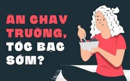 Tóc bạc sớm vì ăn chay trường?