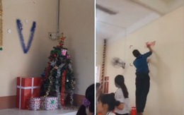 Học trò 'chết dở' khi nhà trường yêu cầu dỡ trang trí Noel ở lớp