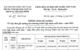 'Gặp nhau cuối năm - Táo quân 2021' lộ bảng giá quảng cáo cực khủng