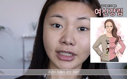 Cô gái xứ Hàn 'biến sắc' sau màn trang điểm theo style truyện tranh