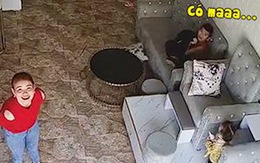 Cô gọi điện qua camera an ninh, cháu khóc thét vì nghĩ nhà có ma