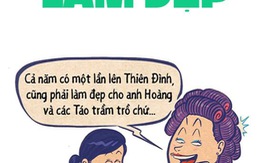 Táo bà xếp hàng từ sáng đến tối để làm đẹp