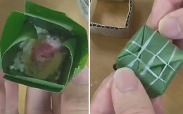 Gói bánh chưng mini ngày Tết siêu độc đáo