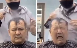 Khách tức phát khóc vì thợ cắt tóc siêu lầy lội