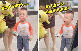 Bé trai lươn lẹo mỗi khi bố mẹ đưa đến trường là kêu đau bụng