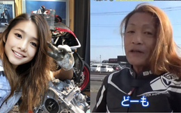 'Nữ thần mô tô Nhật Bản' lộ nhan sắc thật khiến dân tình ngã ngửa