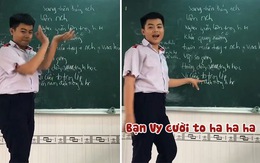 Nam sinh 'mách' cô giáo các bạn nói chuyện khiến cả lớp phì cười