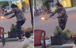 Người phụ nữ đốt phong long giải xui khi bán hàng ế