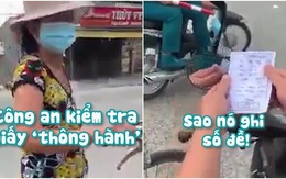 Bị kiểm tra 'giấy thông hành', người phụ nữ đưa lộn tờ 'dò số đề'