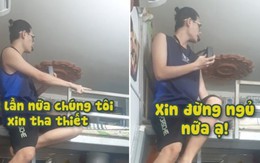 Cầm loa lên gác gọi anh dậy ăn cơm theo cách hướng dẫn viên