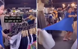Thanh niên chứng minh áo siêu co giãn khi đi mua đồ