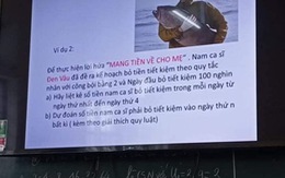 'Mang tiền về cho mẹ' vào đề môn Toán