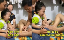Bé gái mếu máo tấu hài khi bị tiêm khiến cả nhà phì cười