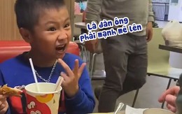 Cậu bé được bố dạy làm đàn ông mạnh mẽ siêu bá đạo