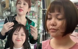 Cô gái hụt hẫng khi chủ salon cắt cho mái tóc 'ưng ý'