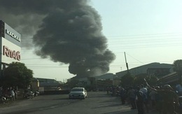 Cháy nhà xưởng trong khu công nghiệp ở Hưng Yên