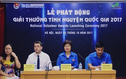 Giải thưởng Tình nguyện quốc gia 2017 tôn vinh người vì cộng đồng