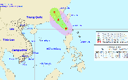 Áp thấp nhiệt đới đã mạnh thành bão ở Biển Đông