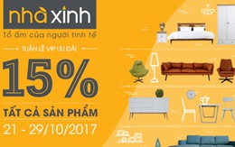 Nội thất Nhà Xinh ưu đãi 15% trên tất cả sản phẩm