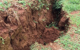 Sẽ khắc phục sự cố sụt lở đất gần hồ bùn đỏ Nhân Cơ trong mùa khô