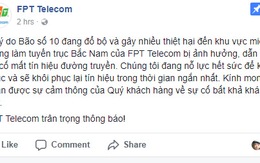 Đứt cáp do bão, mạng FPT ‘sập’ trong hơn hai giờ