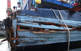 Một tàu cá Quảng Nam bị đâm vỡ ở Hoàng Sa