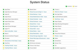 Apple iCloud gặp sự cố, hơn hai phần ba dịch vụ liên quan ngưng hoạt động
