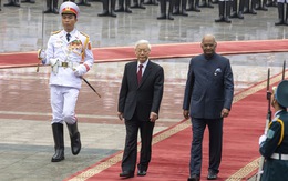 Chủ tịch nước Nguyễn Phú Trọng đón tiếp Tổng thống Ấn Độ Kovind