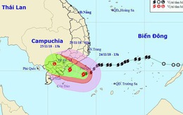 Chiều 24-11, bão số 9 tiến sát Vũng Tàu, Phan Thiết