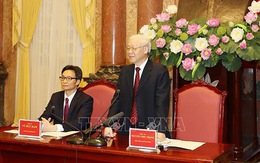 Tổng bí thư, Chủ tịch nước Nguyễn Phú Trọng gặp mặt đoàn HS-SV tiêu biểu