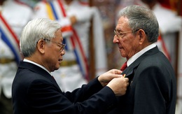 Chủ tịch Cuba Raul Castro đón, hội đàm với Tổng Bí thư Nguyễn Phú Trọng