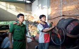 Bột đá, vỏ cà phê nhuộm pin đưa đi tiêu thụ ở Bình Phước