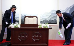 Triều Tiên dò mìn, khử trùng khi ông Kim vào Nhà Hòa bình