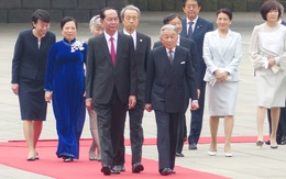 Nhà vua Nhật Bản đón Chủ tịch nước Trần Đại Quang ở hoàng cung