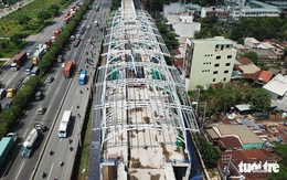Hoàn thành lắp vòm hai nhà ga metro Bến Thành - Suối Tiên