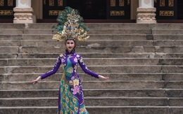 Chi Nguyễn mặc trang phục truyền thống 20 ký tại Miss Asia World 2018