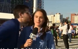 Clip nữ phóng viên xinh đẹp lại bị sàm sỡ khi đưa tin về World Cup