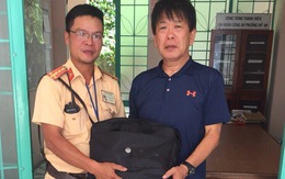 CSGT Đà Nẵng tìm du khách Nhật đánh rơi tài sản để trao trả